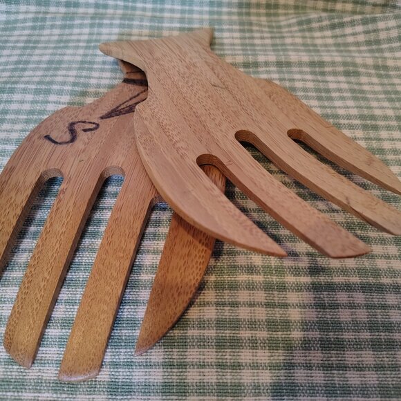 Compass themed Salad Servers - Hand decorated - Picture 4 of 4
